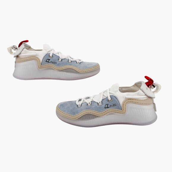 Christian Louboutin Arpoador Blue Drawstring Sneaker Size 39 US 9 Women's 7028 - Picture 8 of 15